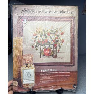 Paragon Creative Crewel Stitchery Kit "Pippins" Picture 12"x14" Embroidery Kit